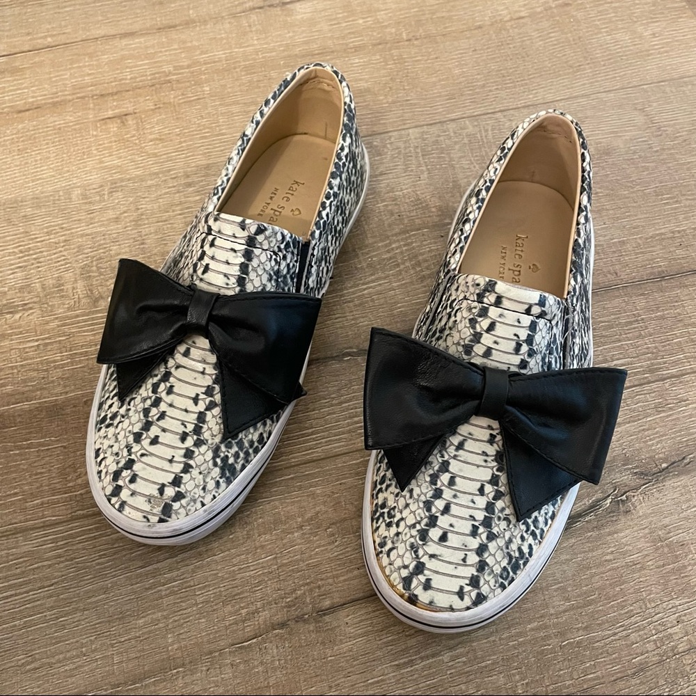 Kate Spade leather bow slides